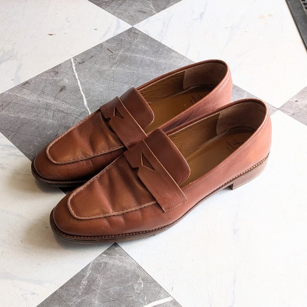 Aquatalia Women's Penny Loafers Size 10 Made in Italy